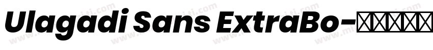 Ulagadi Sans ExtraBo字体转换